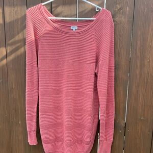Dusty Coral Light Weight ribbed Knit